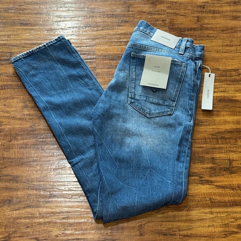 Hudson Blake Slim Straight Jeans – Blue Horizon Wash – Size 32 – NWT